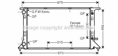 AVA QUALITY COOLING ai2293 -  Радиатор, охлаждение двигателя